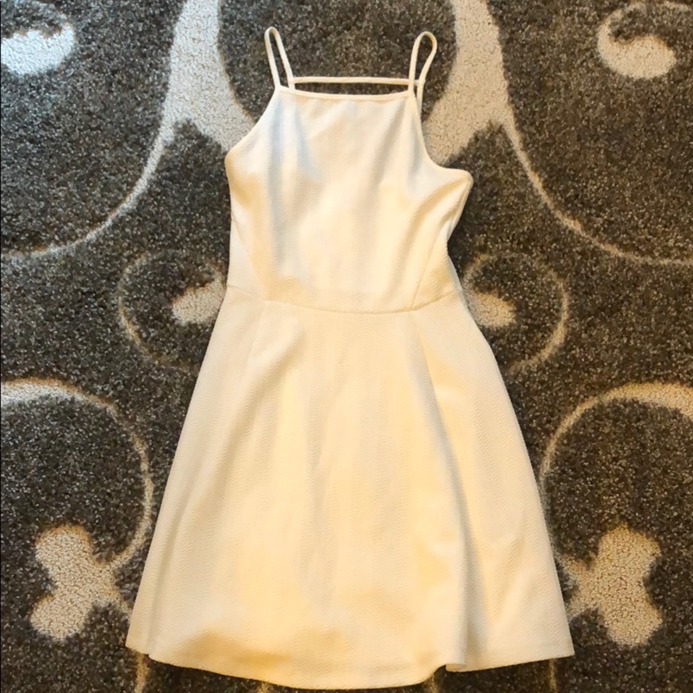 White skater dress